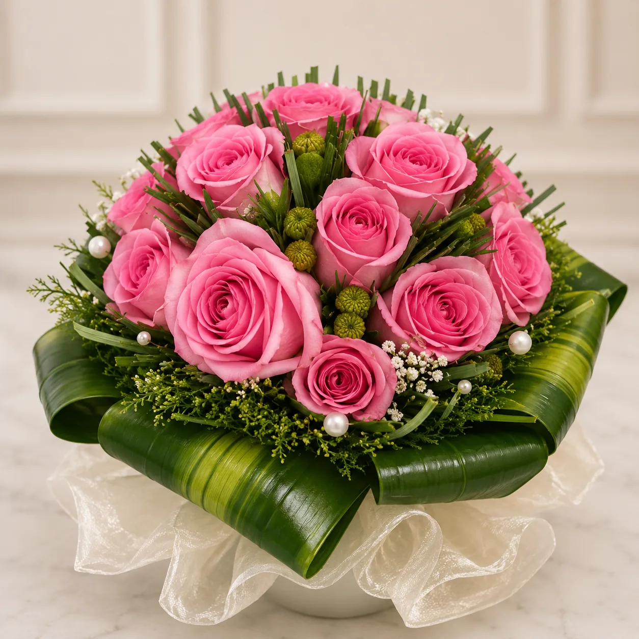 Bidermajer Pink roses classic - dekoracija venčanja Beograd - aranžman od ruža, cvećara Beograd i dostava cveća Beograd Bidermajer Pink roses classic - dekoracija venčanja Beograd - aranžman od ruža, cvećara Beograd i dostava cveća Beograd